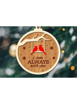 Σετ των 3 Intra απο ξύλο plywood 3mm-4mm πάχος Χριστουγεννιάτικο καρδινάλιο στολίδι με λέιζερ Δίασταση 8x8 cm INTRAFABR-105643305