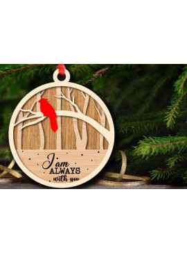 Σετ των 3 Intra απο ξύλο plywood 3mm-4mm πάχος Χριστουγεννιάτικο καρδινάλιο στολίδι με λέιζερ Δίασταση 8x8 cm INTRAFABR-76118916