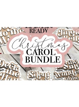 Σετ των 2 Intra απο ξύλο plywood 3mm-4mm πάχος  Christmas Carol Δίασταση 15x15 cm INTRAFABR-71625972