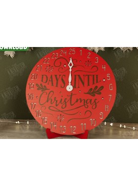 Σετ των 2 Intra απο ξύλο plywood 3mm-4mm πάχος Χριστουγεννιάτικη αντίστροφη μέτρηση | Χριστουγεννιάτικο ημερολόγιο Δίασταση 15x15 cm INTRAFABR-106126048