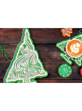 Σετ των 3 Intra απο ξύλο plywood 3mm-4mm πάχος Christmas Cup Coaster Cut  Δίασταση 15x15 cm INTRAFABR-108042287