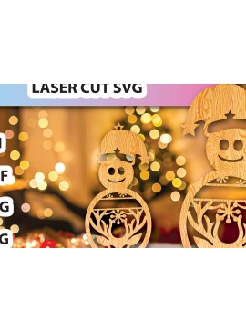 Σετ των 3 Intra απο ξύλο plywood 3mm-4mm πάχος Χριστουγεννιάτικα Αγαπημένα Στολίδια Δίασταση 8x8 cm INTRAFABR-104373668