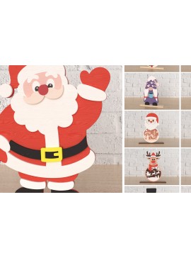 Σετ των 2 Intra απο ξύλο plywood 3mm-4mm πάχος Χριστουγεννιάτικο Διακόσμηση  Κοπή Δίασταση 30x20 cm INTRAFABR-107819072