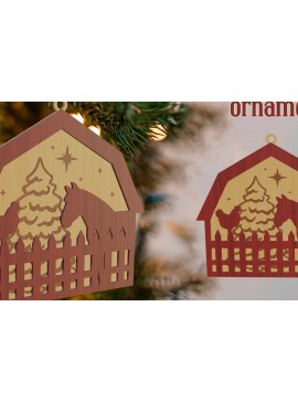 Σετ των 3 Intra απο ξύλο plywood 3mm-4mm πάχος Χριστουγεννιάτικη διακόσμηση Δίασταση 8x8 cm INTRAFABR-79692907