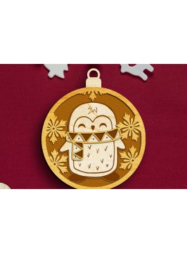 Σετ των 3 Intra απο ξύλο plywood 3mm-4mm πάχος Χριστουγεννιάτικη διακόσμηση, κοπή ξύλου και χαρτιού Δίασταση 4x4 cm INTRAFABR-83907314