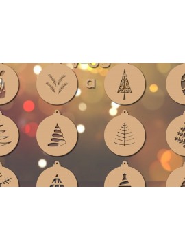 Σετ των 3 Intra απο ξύλο plywood 3mm-4mm πάχος Χριστουγεννιάτικων Διακοσμήσεων Δίασταση 15x15 cm INTRAFABR-19253219