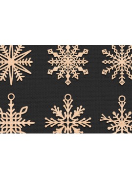 Σετ των 2 Intra απο ξύλο plywood 3mm-4mm πάχος ΧΡΙΣΤΟΥΓΕΝΝΙΑΤΙΚΑ Διακοσμητικά Δίασταση 15x15 cm INTRAFABR-51816274