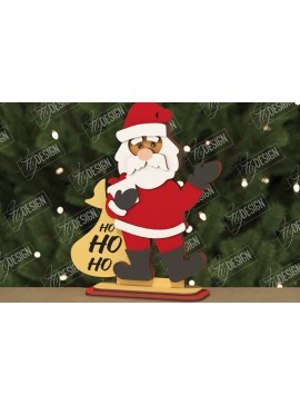 Σετ των 3 Intra απο ξύλο plywood 3mm-4mm πάχος Χριστουγεννιάτικα στολίδια | Άγιος Βασίλης |CNC Δίασταση 8x8 cm INTRAFABR-106662674