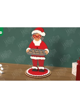 Σετ των 3 Intra απο ξύλο plywood 3mm-4mm πάχος Χριστουγεννιάτικα στολίδια | Επιτραπέζιο ειδώλιο Δίασταση 8x8 cm INTRAFABR-106886326