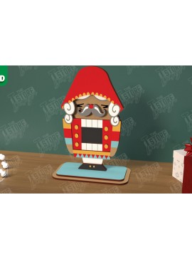 Σετ των 3 Intra απο ξύλο plywood 3mm-4mm πάχος Χριστουγεννιάτικα στολίδια | Επιτραπέζιο ειδώλιο Δίασταση 8x8 cm INTRAFABR-106886368