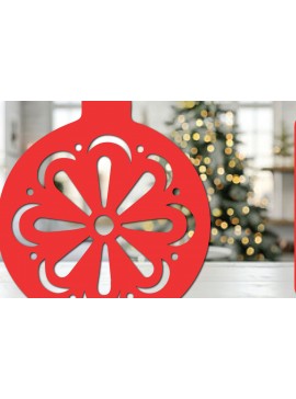 Σετ των 3 Intra απο ξύλο plywood 3mm-4mm πάχος Χριστουγεννιάτικη Διακοσμητική Μπάλα Cut File Δίασταση 8x8 cm INTRAFABR-110562667