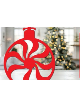 Σετ των 3 Intra απο ξύλο plywood 3mm-4mm πάχος Χριστουγεννιάτικη Διακοσμητική Μπάλα Cut File Δίασταση 8x8 cm INTRAFABR-110574904