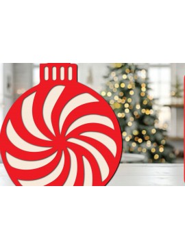 Σετ των 3 Intra απο ξύλο plywood 3mm-4mm πάχος Χριστουγεννιάτικη Διακοσμητική Μπάλα Cut File Δίασταση 8x8 cm INTRAFABR-110562138