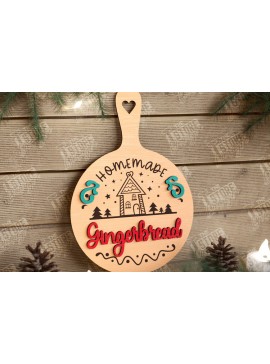 Σετ των 2 Intra απο ξύλο plywood 3mm-4mm πάχος Χριστουγεννιάτικο Διακοσμητικό Μίνι Κοπτικό Πίνακας Δίασταση 40x40 cm INTRAFABR-108900485