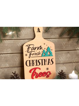 Intra απο ξύλο plywood 3mm-4mm πάχος Χριστουγεννιάτικο Διακοσμητικό Μίνι Κοπτικό Πίνακας Δίασταση 40x40 cm INTRAFABR-108900541