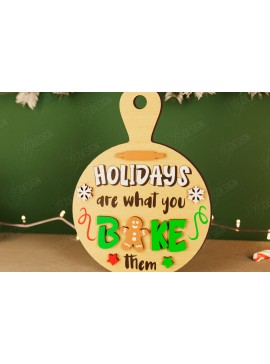 Σετ των 2 Intra απο ξύλο plywood 3mm-4mm πάχος Χριστουγεννιάτικο Διακοσμητικό Μίνι Κοπτικό Πίνακας Δίασταση 40x40 cm INTRAFABR-111663753