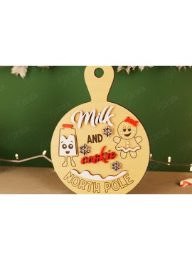 Σετ των 2 Intra απο ξύλο plywood 3mm-4mm πάχος Χριστουγεννιάτικο Διακοσμητικό Μίνι Κοπτικό Πίνακας Δίασταση 40x40 cm INTRAFABR-111663757