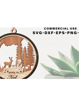 Σετ των 3 Intra απο ξύλο plywood 3mm-4mm πάχος Χριστουγεννιάτικο στένσιλ σκάλισμα με λέιζερ Δίασταση 8x8 cm INTRAFABR-80557627