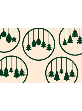 Σετ των 2 Intra απο ξύλο plywood 3mm-4mm πάχος Χριστουγεννιάτικη δέσμη μπάλας πόρτας Δίασταση 15x15 cm INTRAFABR-80529485