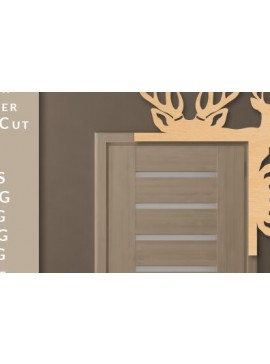 Σετ των 2 Intra απο ξύλο plywood 3mm-4mm πάχος Χριστουγεννιάτικη γωνιακή πόρτα με λέιζερ Δίασταση 15x15 cm INTRAFABR-71603611