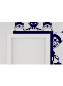 Σετ των 2 Intra απο ξύλο plywood 3mm-4mm πάχος Χριστουγεννιάτικη γωνιακή πόρτα με λέιζερ Δίασταση 15x15 cm INTRAFABR-76601893