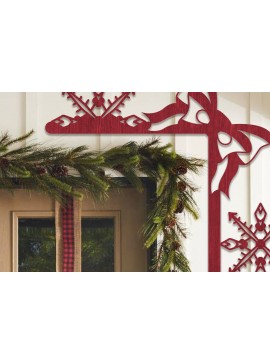 Σετ των 3 Intra απο ξύλο plywood 3mm-4mm πάχος Χριστουγεννιάτικη γωνιακή πόρτα με λέιζερ Δίασταση 15x15 cm INTRAFABR-102185030