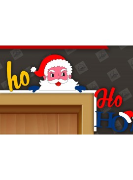 Σετ των 2 Intra απο ξύλο plywood 3mm-4mm πάχος Χριστουγεννιάτικη γωνιακή πόρτα με λέιζερ Δίασταση 15x15 cm INTRAFABR-110695764