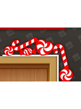 Σετ των 2 Intra απο ξύλο plywood 3mm-4mm πάχος Χριστουγεννιάτικη γωνιακή πόρτα με λέιζερ Δίασταση 15x15 cm INTRAFABR-110695993