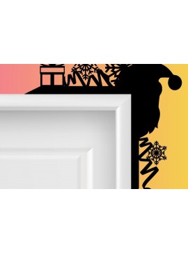 Σετ των 2 Intra απο ξύλο plywood 3mm-4mm πάχος Πρότυπο γωνιακής πόρτας Χριστουγέννων Δίασταση 15x15 cm INTRAFABR-32954289