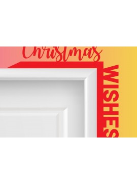 Σετ των 2 Intra απο ξύλο plywood 3mm-4mm πάχος Χριστουγεννιάτικο Γωνιακό Τέμπλο με λέιζερ πόρτας Δίασταση 15x15 cm INTRAFABR-32954000