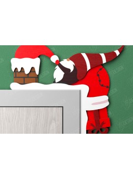 Σετ των 2 Intra απο ξύλο plywood 3mm-4mm πάχος Χριστουγεννιάτικες γωνίες πόρτας | Πινακίδα πόρτας | CNC Δίασταση 15x15 cm INTRAFABR-107188839