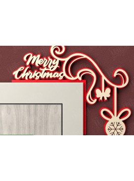 Σετ των 2 Intra απο ξύλο plywood 3mm-4mm πάχος Χριστουγεννιάτικες γωνίες πόρτας | Πινακίδα πόρτας | CNC Δίασταση 15x15 cm INTRAFABR-107424377