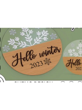 Σετ των 2 Intra απο ξύλο plywood 3mm-4mm πάχος Χριστουγεννιάτικη κρεμάστρα πόρτας για Δίασταση 15x15 cm INTRAFABR-42472949