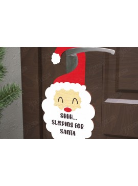 Σετ των 2 Intra απο ξύλο plywood 3mm-4mm πάχος Χριστουγεννιάτικη κρεμάστρα πόρτας | Διακόσμηση διακοπών Δίασταση 15x15 cm INTRAFABR-110596349