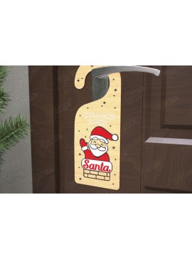 Σετ των 2 Intra απο ξύλο plywood 3mm-4mm πάχος Χριστουγεννιάτικη κρεμάστρα πόρτας | Διακόσμηση διακοπών Δίασταση 15x15 cm INTRAFABR-110596378