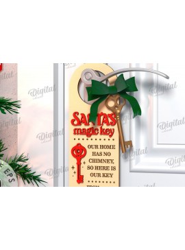 Σετ των 3 Intra απο ξύλο plywood 3mm-4mm πάχος Χριστουγεννιάτικη κρεμάστρα πόρτας σχέδιο κοπής με λέιζερ Δίασταση 15x15 cm INTRAFABR-108453047