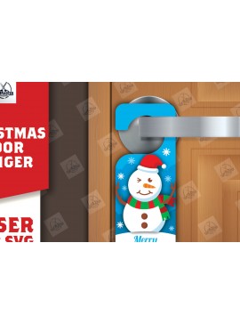 Σετ των 2 Intra απο ξύλο plywood 3mm-4mm πάχος Χριστουγεννιάτικη κρεμάστρα πόρτας Δίασταση 15x15 cm INTRAFABR-110858508