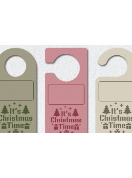 Σετ των 2 Intra απο ξύλο plywood 3mm-4mm πάχος Χριστουγεννιάτικο Κρεμάστρες Πόρτας Πρότυπο Δίασταση 15x15 cm INTRAFABR-111786092