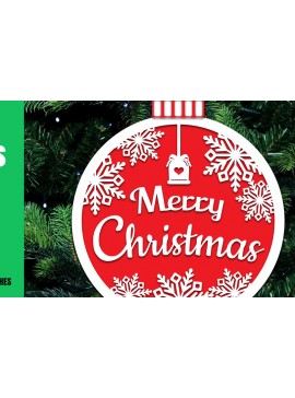 Σετ των 3 Intra απο ξύλο plywood 3mm-4mm πάχος Χριστουγεννιάτικα λέιζερ πόρτας Δίασταση 8x8 cm INTRAFABR-20595090