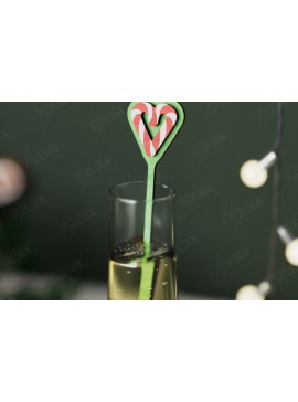 Σετ των 2 Intra απο ξύλο plywood 3mm-4mm πάχος Αναδευτήρας Χριστουγέννων | Μαρκαδόροι ποτών Δίασταση 15x15 cm INTRAFABR-106465851