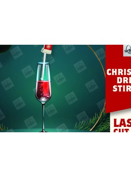 Σετ των 2 Intra απο ξύλο plywood 3mm-4mm πάχος Χριστουγεννιάτικος αναδευτήρας ποτού με λέιζερ Δίασταση 15x15 cm INTRAFABR-110324487