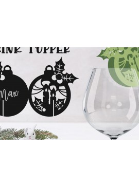 Σετ των 2 Intra απο ξύλο plywood 3mm-4mm πάχος Christmas Drink Topper Δίασταση 15x15 cm INTRAFABR-79530319