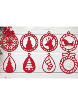 Σετ των 3 Intra απο ξύλο plywood 3mm-4mm πάχος Χριστουγεννιάτικο Σκουλαρίκι με  Δίασταση 3x3 cm INTRAFABR-108266921