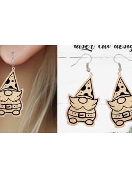 Σετ των 3 Intra απο ξύλο plywood 3mm-4mm πάχος Χριστουγεννιάτικο Σκουλαρίκι , κοπής με λέιζερ Δίασταση 3x3 cm INTRAFABR-81759944