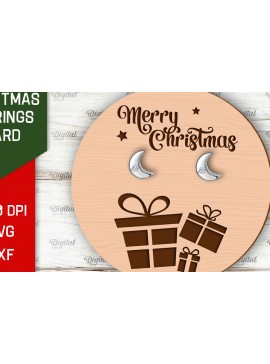 Σετ των 3 Intra απο ξύλο plywood 3mm-4mm πάχος Χριστουγεννιάτικα Σκουλαρίκια Κάρτα με λέιζερ Δίασταση 3x3 cm INTRAFABR-104869127