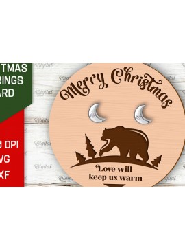 Σετ των 3 Intra απο ξύλο plywood 3mm-4mm πάχος Χριστουγεννιάτικα Σκουλαρίκια Κάρτα με λέιζερ Δίασταση 3x3 cm INTRAFABR-104868994