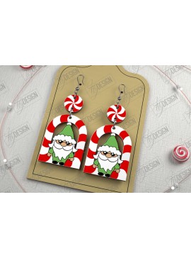 Σετ των 3 Intra απο ξύλο plywood 3mm-4mm πάχος Χριστουγεννιάτικα Σκουλαρίκια | Ιδέα για δώρο διακοπών Δίασταση 3x3 cm INTRAFABR-107177823