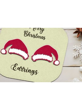 Σετ των 3 Intra απο ξύλο plywood 3mm-4mm πάχος Χριστουγεννιάτικα σκουλαρίκια με λέιζερ. Δίασταση 4x4 cm INTRAFABR-107992548