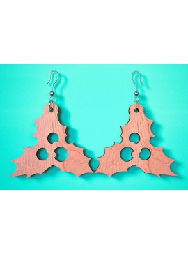 Σετ των 3 Intra απο ξύλο plywood 3mm-4mm πάχος Χριστουγεννιάτικα Σκουλαρίκια | Λέιζερ Δίασταση 3x3 cm INTRAFABR-75101643