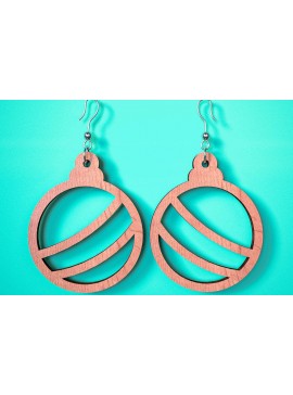 Σετ των 3 Intra απο ξύλο plywood 3mm-4mm πάχος Χριστουγεννιάτικα Σκουλαρίκια | Λέιζερ Δίασταση 3x3 cm INTRAFABR-75101703